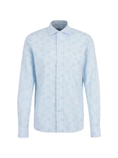 Cămașă Vincenzo Di Ruggiero cu model floral cu imagine albastru