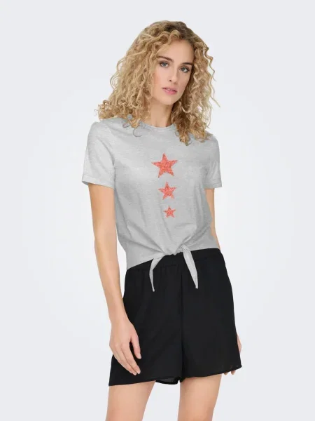 ONLY Tricou ONLKITA amestecat / portocaliu gri