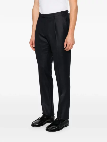 Pantaloni Corneliani în carouri albastru
