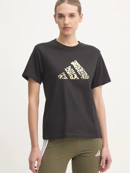 Тениска adidas W T MET TEE черно