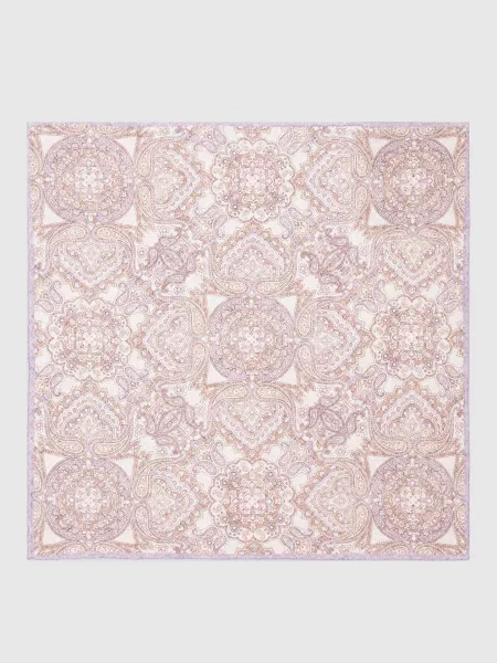 Шелковый двусторонний платок Brunello Cucinelli с принтом