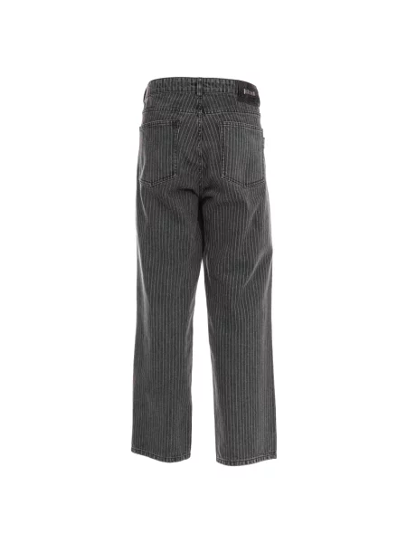 Jeansy straight leg Roberto Cavalli czarne
