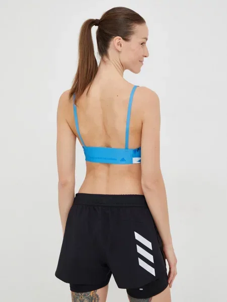 Jógová podprsenka adidas Performance Thebe Magugu Studio modrá