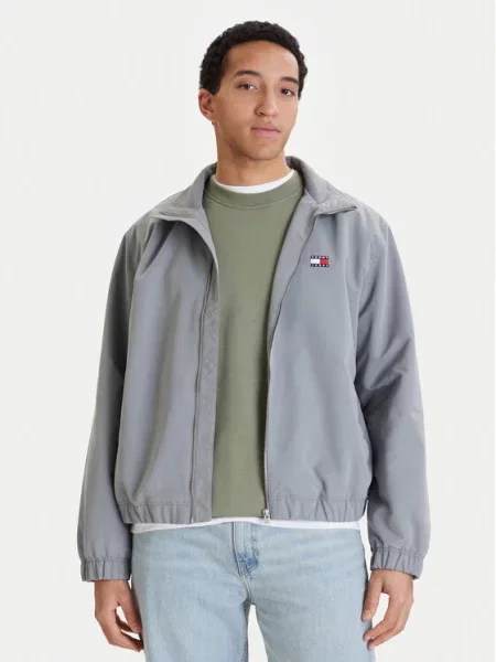 Tommy Jeans Prehodna jakna Essential siva