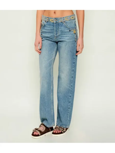 Ba&sh Blugi RIZIE | Relaxed fit | low rise albastru