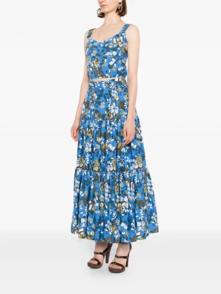 Fustă florală Blaklace cu model floral cu imagine albastru