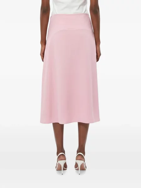 Fustă Jil Sander de lână roz
