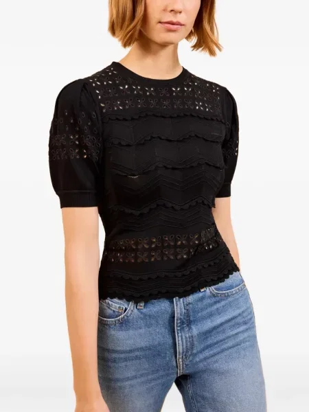 Top Ulla Johnson cu volane negru
