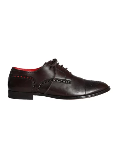 Półbuty Dolce And Gabbana skórzane brązowe