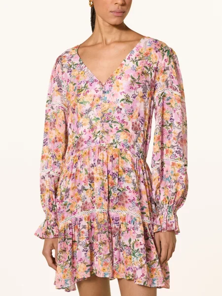 Watercult Plážové Šaty Pretty Boho růžová / fialová / tmavě žlutá