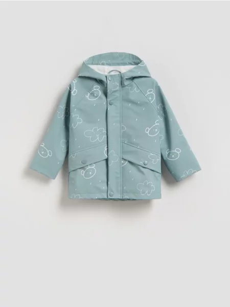 Куртка Reserved с капюшоном зеленая