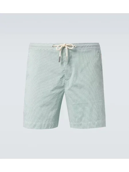 Plavalne hlačke Orlebar Brown s črtami zelena