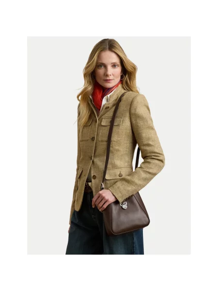 Lauren Ralph Lauren torebka skórzana brązowy