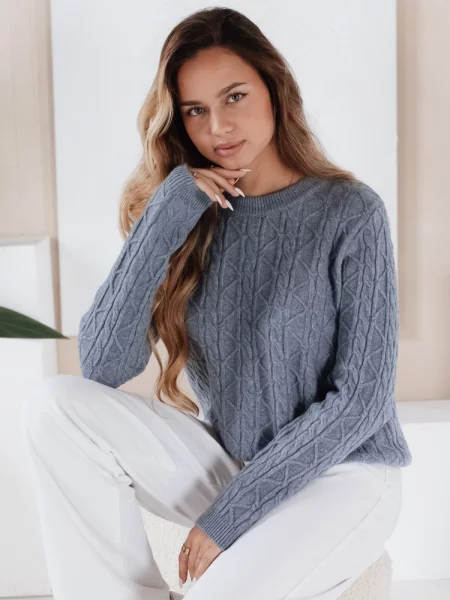 Sweter BRAVINAi Dstreet niebieski