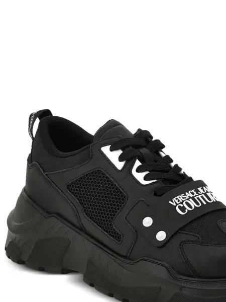Sneakerși Versace Jeans Couture plasă cu autograf negru