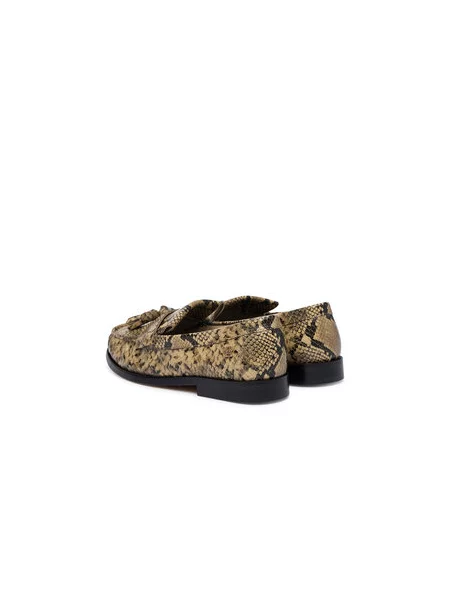 Mokasinke Tommy Hilfiger Th Loafer Tassel Snake bež