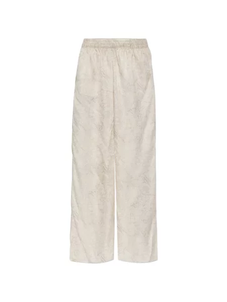 Pantaloni Golden Goose cu model floral alergare alb