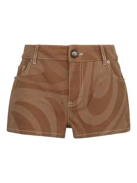 Pantaloni scurți Pucci cu imagine maro