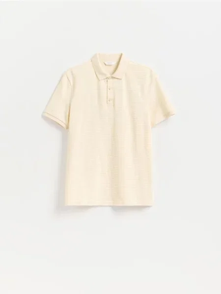 Reserved Tricou polo regular fit bej