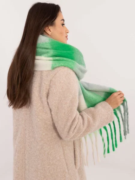 Szal Wool Fashion Italia zielona