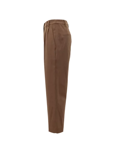 Pantaloni Brunello Cucinelli conici maro