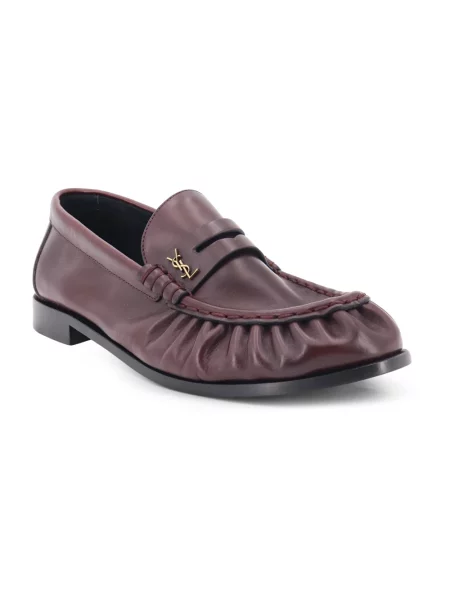 Półbuty Saint Laurent skórzane czerwone
