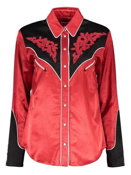 Cămașă Kenzo cu model floral cowboy roșu