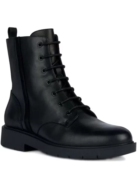 Botine Geox cu șireturi din dantelă negru