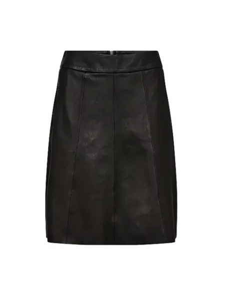 Spódnica skórzana Mos Mosh klasyczna w kształcie litery A czarna