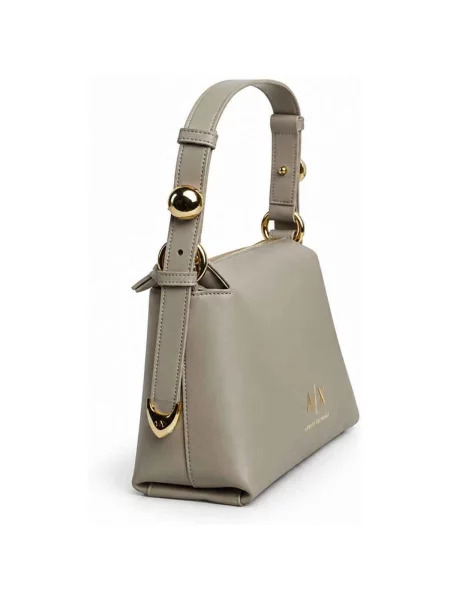 Armani Exchange crossbody kabelka dámska z imitácie kože béžová