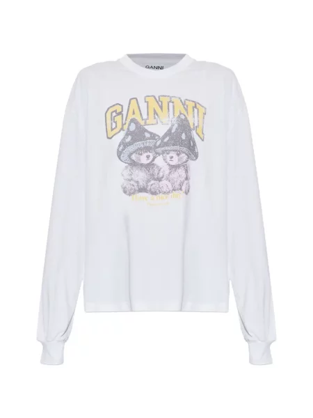 Ursuleț de pluș lung tricou Ganni alb