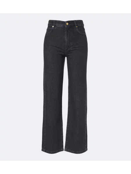 Blugi drepți 's Max Mara cu talie înaltă negru