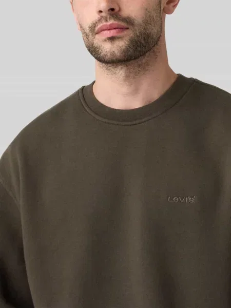 Bluza o kroju relaxed fit z czystej bawełny Levi's brązowa