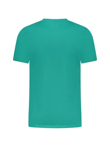 Tricou Cavalli Class cu dungi cu autograf verde