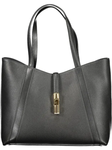 Кожена чанта Furla черно