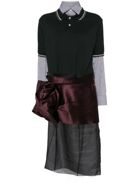 Rochie midi Maison Margiela până la genunchi de costum verde