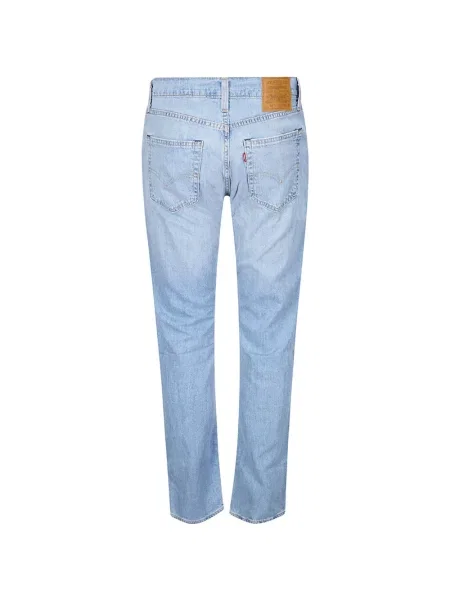 Traperice ravnih nogavica Levi's® s izlizanim efektom dizajn s pet džepova ošišan plava