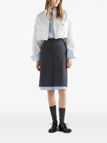 Pantaloni chino Prada alb