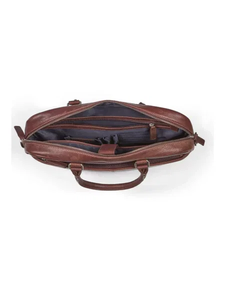 Torba na laptopa Howard London skórzana brązowa