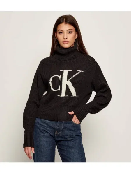 Pulover Calvin Klein Jeans negru