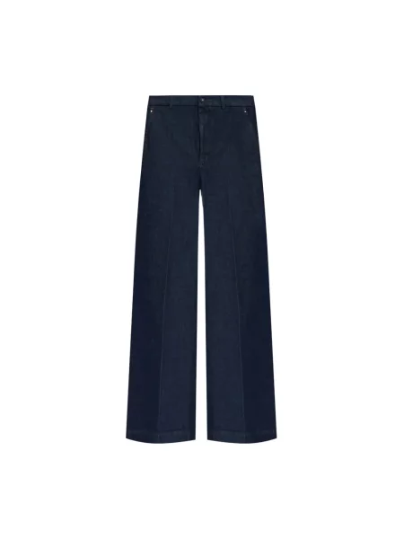 Jeansy Moncler z wysoką talią niebieskie