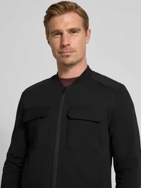 Bluza rozpinana o kroju slim fit z dodatkiem model ‘Neuter’ Antony Morato czarna