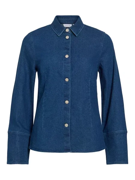 VILA Bluză VIAmanza denim albastru