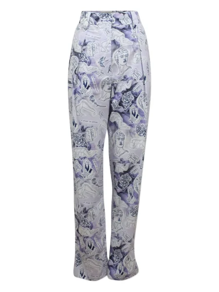 Pantaloni Baum Und Pferdgarten cu imagine cu imprimeu geometric violet