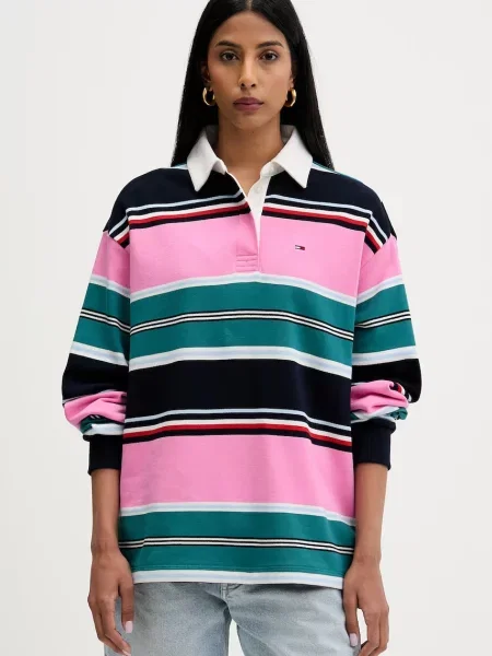 Geacă de blugi Tommy Jeans roz