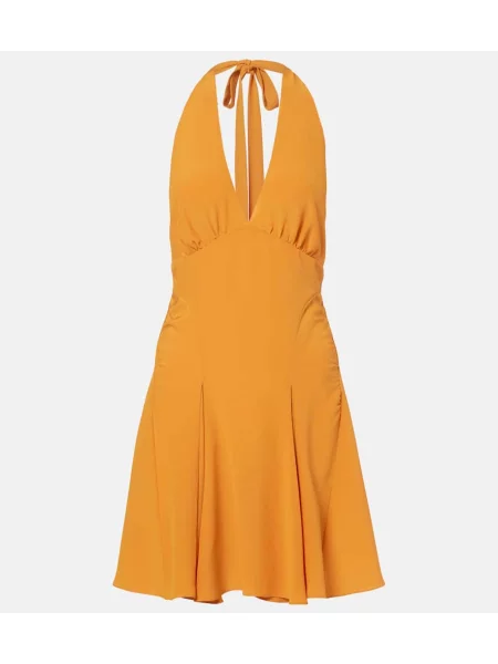 Rochie Saint Laurent din satin portocaliu