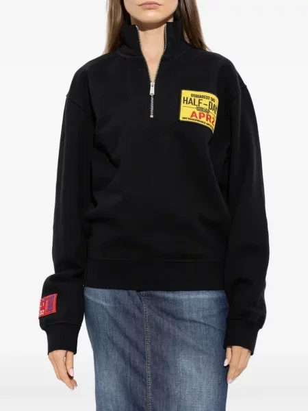 Hanorac cu fermoar Dsquared2 negru