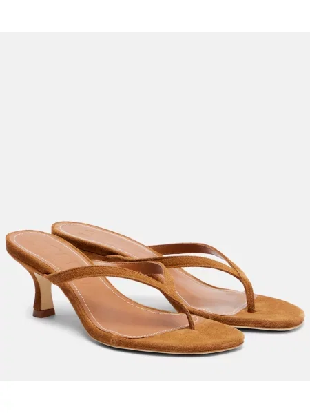 Chiloți tanga Staud din piele de căprioară maro