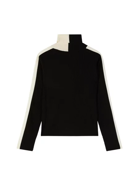 Sweter z golfem Patrizia Pepe do golfa czarny