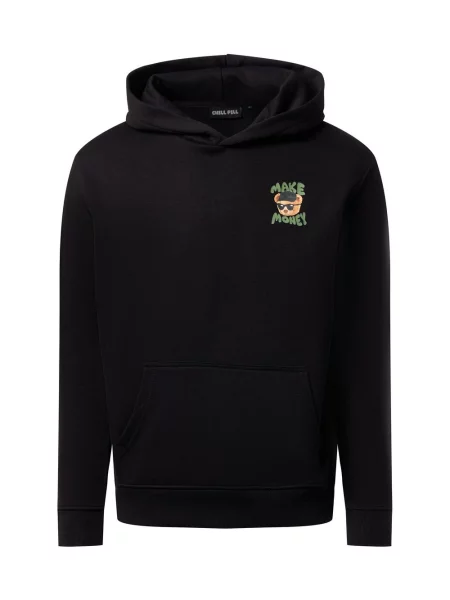 Chill Pill bluza z kapturem Money Bear Mężczyźni czarny|wielokolorowy nadruk S czarna